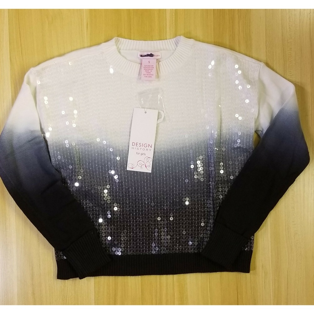Design History for Girls Gradient Sequence Top NWT